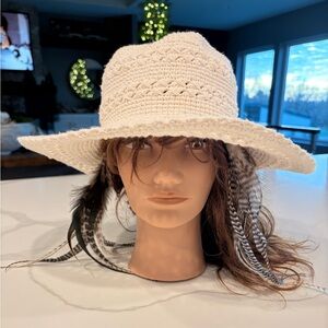 San Diego Hat Company Cream Crochet Hat